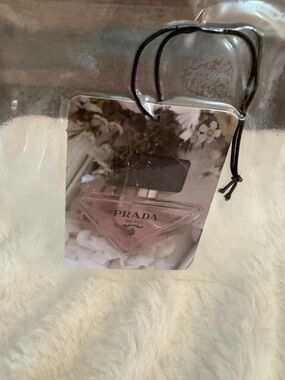 Prada Pink Perfume Bottle Hanging Tag